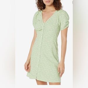 Madewell green floral short tie summer spring dress. WORN only once!